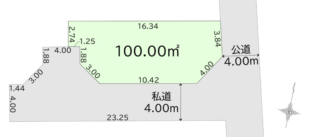 立川市栄町5丁目売地 区画図