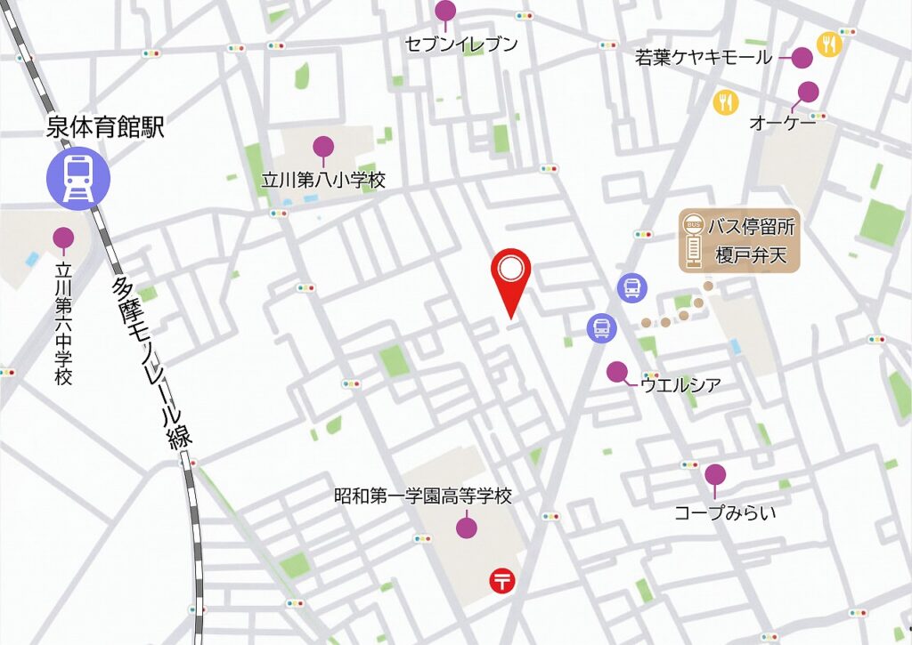 立川市栄町5丁目売地 周辺地図