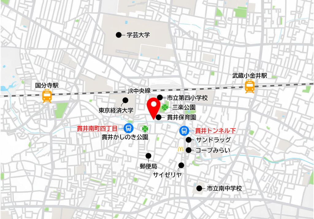 小金井市貫井南町4丁目売地 周辺地図